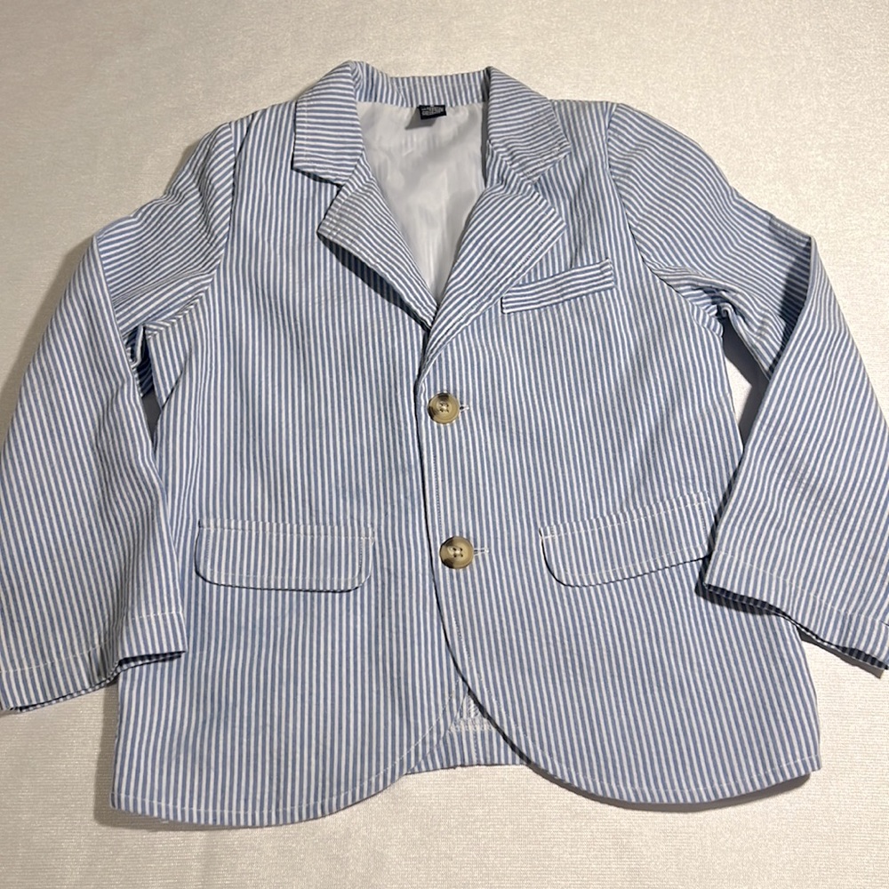 Class Club | Boys Blue and White Pinstripe Blazer // 6